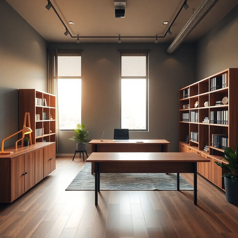 Interior de birou de consultanță modern, tonuri de azur și gri cald, Brașov